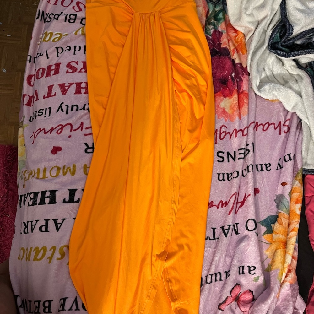 Vibrant Orange Maxi Dress
